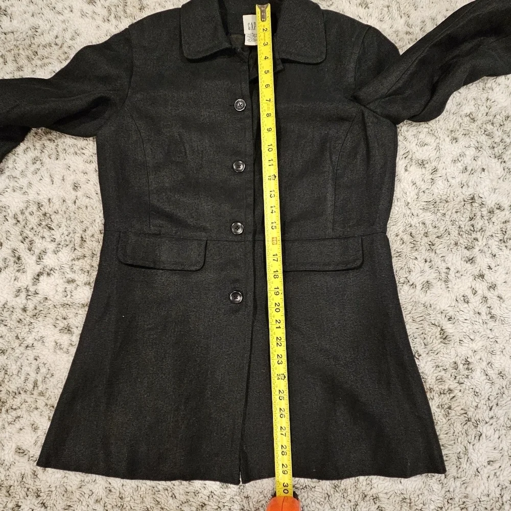 Gap SZ 6 100% Linen Black Career Sheath Dress With Matching Jacket Blazer - Picture 8 of 15